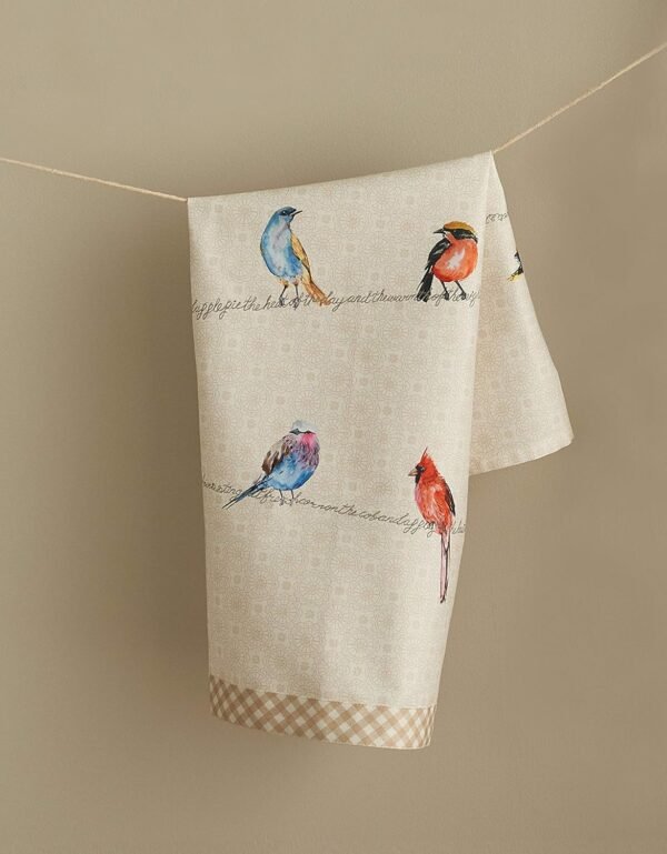 Maison d' Hermine Birdies On Wire 100% Cotton Set of 2 Multi-Purpose Kitchen Soft Absorbent Dish Towels | Tea , Bar Towels (20 Inch by 27.50 Inch) - Image 7