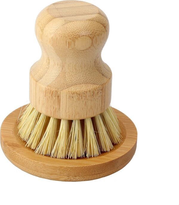 Bamboo Dish Scrub Brush, Kitchen Dish Scrubber Brush Set for Cleaning Dishes,Sink, Cast Iron Pan/Pot - Image 7
