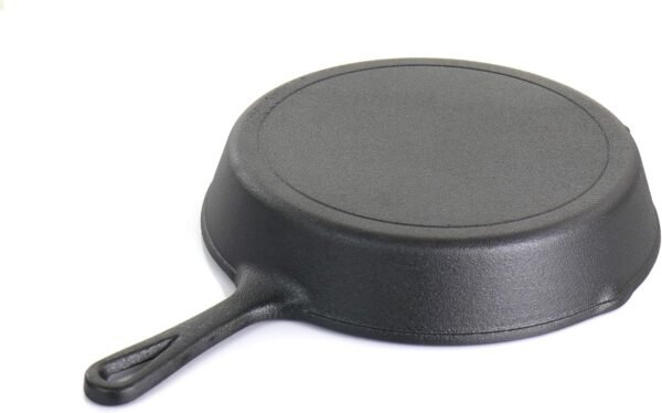 MegaChef Skillet Trio Pre-Seasoned Cast Iron Cookware Set, 3 Piece, Black - Image 4