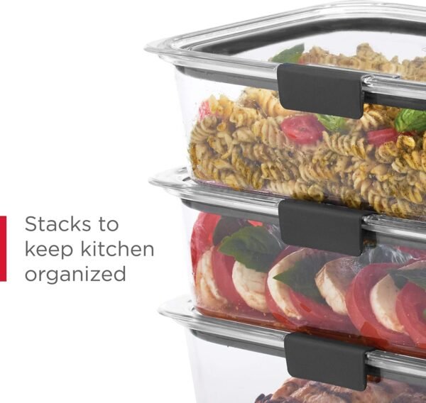 Rubbermaid Brilliance BPA Free 44-Piece Food Storage Containers Set, Airtight, Leak-Proof, with Lids for Meal Prep, Lunch, and Leftovers - Image 7