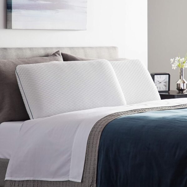 WEEKENDER Gel Memory Foam Pillow - Standard Size - 1-Pack - Medium Plush Feel - Neck & Shoulder Support - For Back, Side, & Stomach Sleepers - Home, Hotel, & Hospital Essentials - Image 2