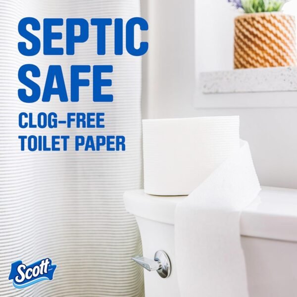Scott ComfortPlus Toilet Paper, 12 Double Rolls, 231 Sheets per Roll, Septic-Safe, 1-Ply Toilet Tissue - Image 4