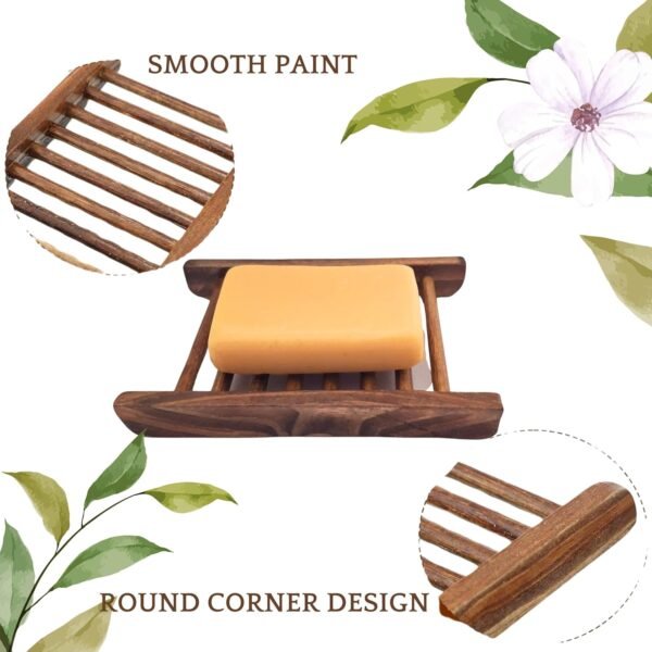 Pack of 2 - Organic Turmeric Face and Body Soap Bar, Vitamin C, Palm Oil, Olive Oil, Turmeric Oil, Turmeric Powder, with 1 Bamboo Wooden Soap Dish Tray - Birthday, Housewarming, Wedding Gift - Image 6
