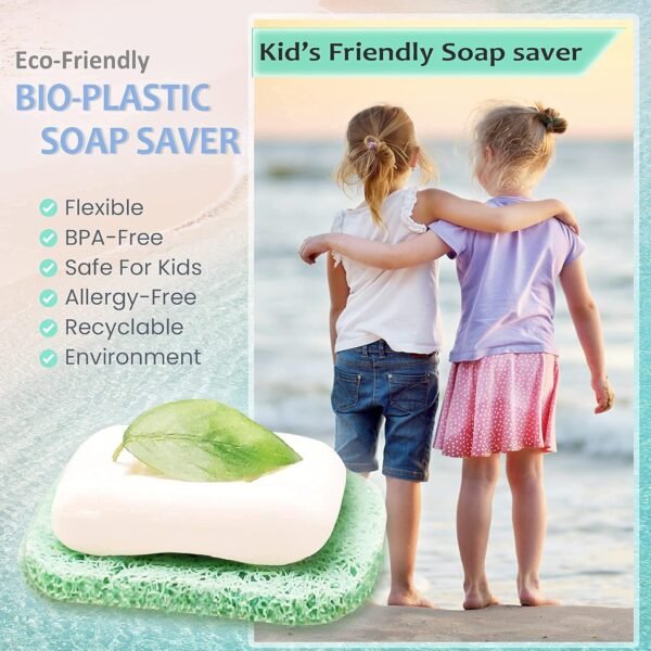 It's Senah [8Pack Keep Soap Clean & Fresh Bathroom Soap Dishes, Soap Saver Set | Eco-Friendly, Recyclable | Flexible & Durable Soap Lift | BPA-Free, Non-Slip Bath Soap Holders - Image 7