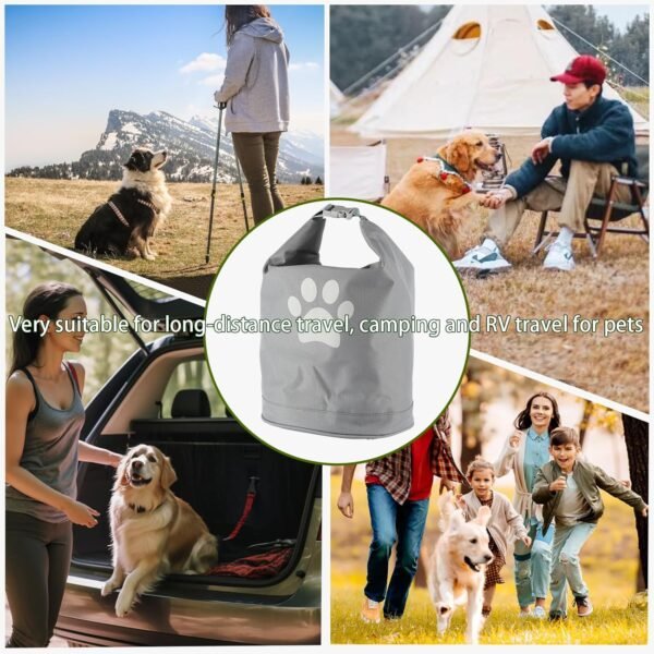 Travel Dog Food Container 10Lbs,Dog Food Travel Bag,Waterproof Dog Food Bag,Reusable Dog Travel Kibble Container,Roll Top Pet Food Bag,Dog Camping Essentials - Image 4