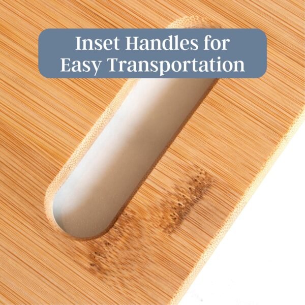 Totally Bamboo 3-Piece Bamboo Cutting Board Set; 3 Assorted Sizes of Bamboo Wood Cutting Boards for Kitchen - Image 5