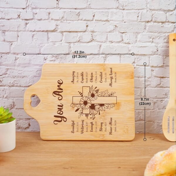 Christian Gifts for Women, Best Birthday Gift for Women Friend Sister, Engraved Bamboo Cutting Board Gifts, Special Religious and Spiritual Gift for Women, Chrismas Gifts - Image 2