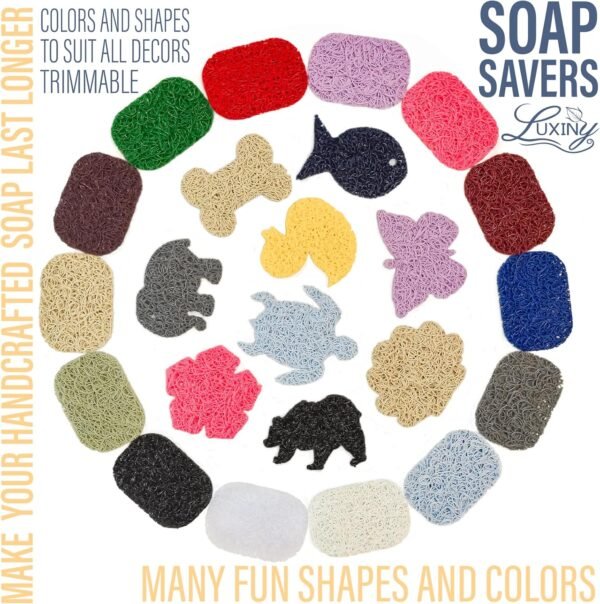 Soap Savers for Bar Soap, American Made by Luxiny, Lifts Soap in Soap Dishes & Shower Soap Holders -Handmade Soap Lasts Longer -Made from Plant Based Materials (Sand) - Image 5