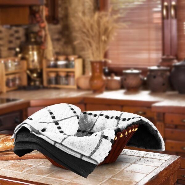 Utopia Towels Kitchen Towels, 15 x 25 Inches, 100% Ring Spun Cotton Super Soft and Absorbent Black Dish Towels, Tea Towels and Bar Towels, (Pack of 12) - Image 5