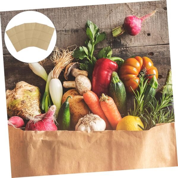 5pcs Kraft Paper Bag Bin Bag Sensor Bin Compost Canvas Kitchen Bin Outdoor Tote Bins Recycling Leaf Garden Bags Paper Shopping Bag Bread Bin Liners Nappy Storage Bag Yard Trash Bag - Image 5
