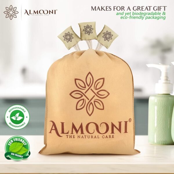 Almooni Egyptian Loofah Exfoliating Body Scrubber, Natural Real Egyptian Shower Loofah Sponge Body Scrubber for Women and Men, for Body and Face That Will Get You Clean - 3 Count (1 Pack) - Image 6