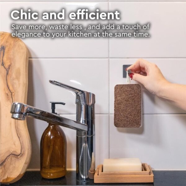 Natural Sponges for Dishes - More Durable and Genuinly Eco Friendly Sponges - 100% Coconut Sponge - Zero Polyester Odor Free Biodegradable Kitchen Sponges - Stiched Compostable Sponges by ZeroWastely - Image 9