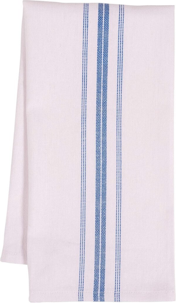KAF Home Classic Farmhouse Stripe Kitchen Towels, Pure Cotton Dish Towels, Towel Dish Cloths for Cooking, Cleaning, and Dining, Set of 12, Blue - Image 3
