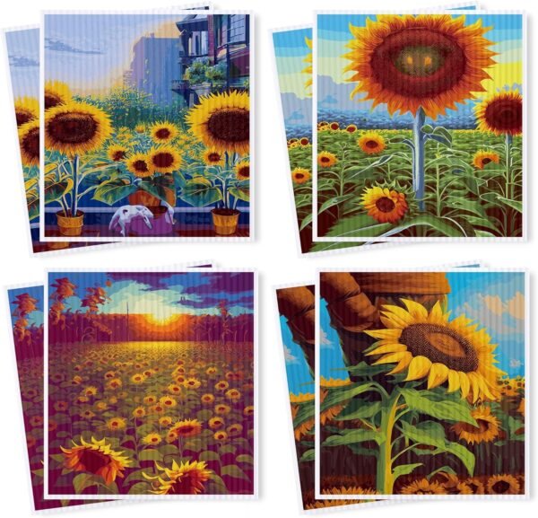8 Pack Swedish Dishcloths, Reusable Paper Towels Washable, Swedish Dish Cloths for Kitchen, Dish Rags for Washing Dishes, Absorbent Cellulose Sponge Cloths, 100% Biodegradable Compostable