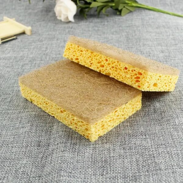 Natural Sponges, 12 Pack, Ideal for Cleaning Kitchen, Bathroom & Household (Loofah, Coconut, Cellulose and Sisal Scrubbers), Eco-Friendly, Compostable, Biodegradable, 4 Types of 3 Pcs. - Image 9