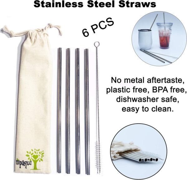 17 PCS Zero Waste ECO Friendly Gift: Reusable Food Storage Bags, Reusable Beeswax Wrap, Mesh Bags, Reusable Straws. Gift for women and men. - Image 4