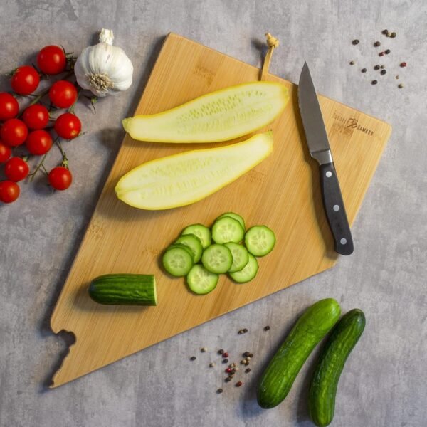 Totally Bamboo Destination Nevada State Shaped Serving and Cutting Board, Includes Hang Tie for Wall Display - Image 4