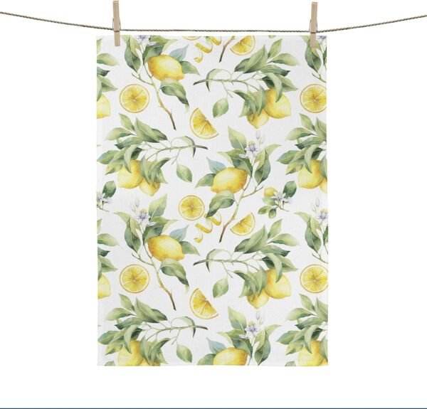 KAF Home Set of 2 Oversized 20 x 30-inch Kitchen Dish Towels, 100-Percent Cotton, Made in The USA of Imported Materials, Designed, Digitally Printed and Cut Sewn in The USA (Lemons) - Image 3