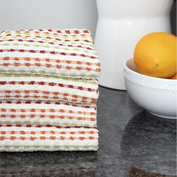 Ritz Pebble Bar Mop Towels: Highly Absorbent & Super Soft - 100% Cotton, Durable and Super Absorbent Kitchen Bar Towels for Wiping Tables and Counters, 4-Pack, Fall - Image 5
