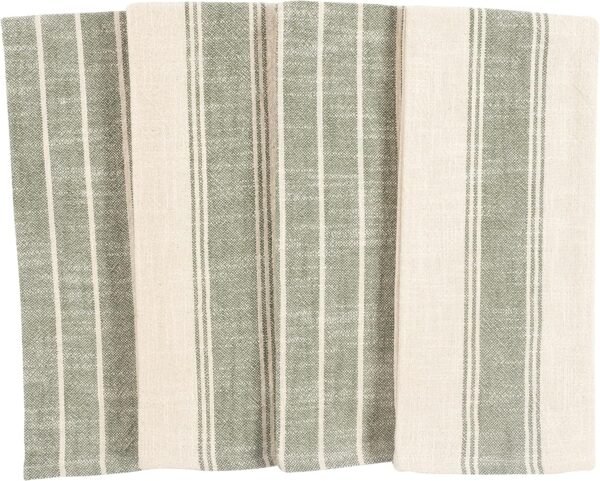KAF Home Natural Rustic Farmhouse Slubbed Kitchen Towel | 100% Cotton Dish Towel, 18 x 28 Inches | Soft and Absorbent (Olive, Set of 4) - Image 3