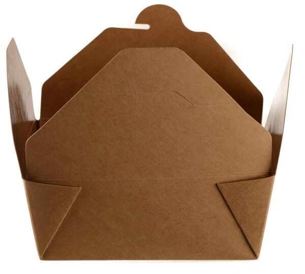 [25 Pack] Take Out Food Containers 45 oz Kraft Brown Paper Take Out Boxes Microwaveable Grease Resistant - to Go Containers - Restaurant, Catering, Food Truck - Recyclable Lunch Box #8 by EcoQuality
