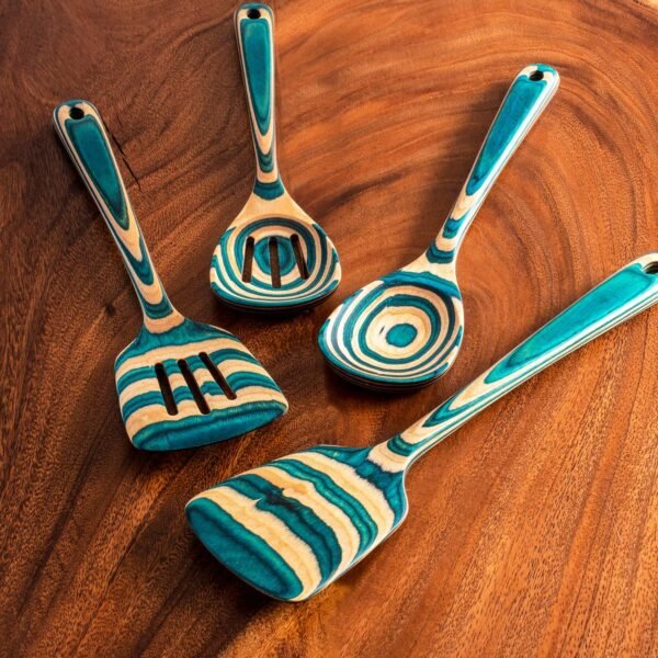 Baltique Mykonos Collection 4 Piece Cooking Utensil Set, Safe for Nonstick - Image 2