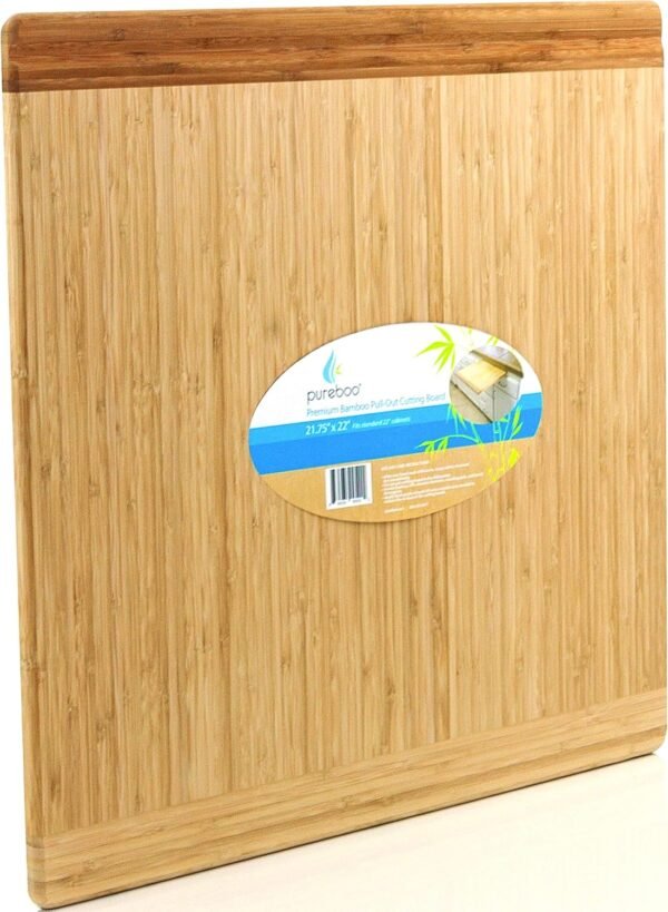 Premium Bamboo Pull-out Cutting Board - 8 Different Sizes to Fit Most Standard Slots 21.75"W x 22"D x 3/4"H