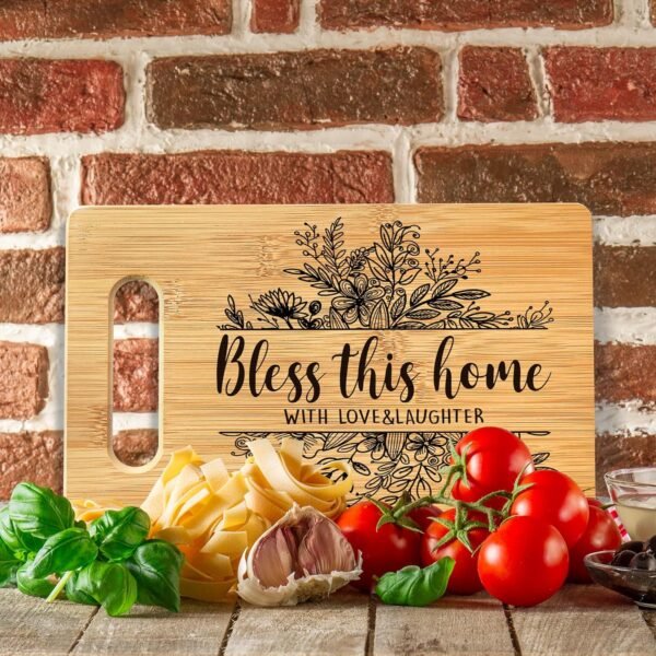 Bless This Home Cutting Board, Religious Gifts for Women Christian Gifts Bamboo Cutting Board, Christian Bible Verse Decorative Cutting Board Kitchen Decor, House Warming Gifts New Home - Image 5
