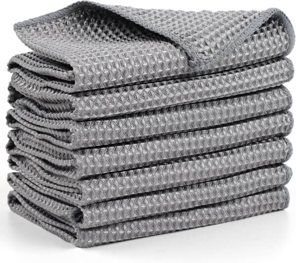 vivinin 7 Pack Kitchen Dish Cloths, Dish Towels 100% Cotton Waffle Weave, 12 X 12 Inch Dish Cloths for Kitchen, Dish Cloths for Washing Dishes, Dish Towels for Kitchen Drying