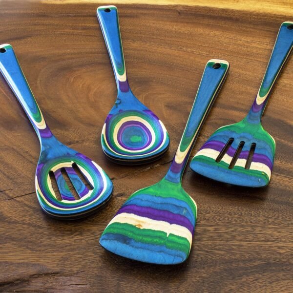 Baltique Mumbai Collection 4 Piece Cooking Utensil Set, Safe for Nonstick - Image 3