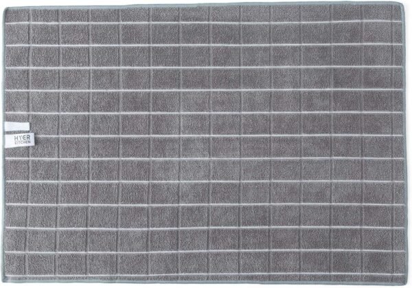 Microfiber Dish Towels - Soft, Super Absorbent and Lint Free Kitchen Towels - 8 Pack (Lattice Designed Gray Colors) - 26 x 18 Inch - Image 3