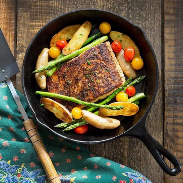 Cast Iron Skillet 3-Piece Set - Heavy-Duty Professional Restaurant Chef Quality Pre-Seasoned Pan Cookware Set - 10", 8", 6" Pans - For Frying, Saute, Cooking, Pizza & More,Black - Image 4
