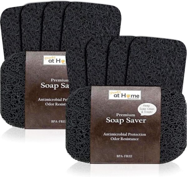 It's Senah [8Pack Keep Soap Clean & Fresh Bathroom Soap Dishes, Soap Saver Set | Eco-Friendly, Recyclable | Flexible & Durable Soap Lift | BPA-Free, Non-Slip Bath Soap Holders