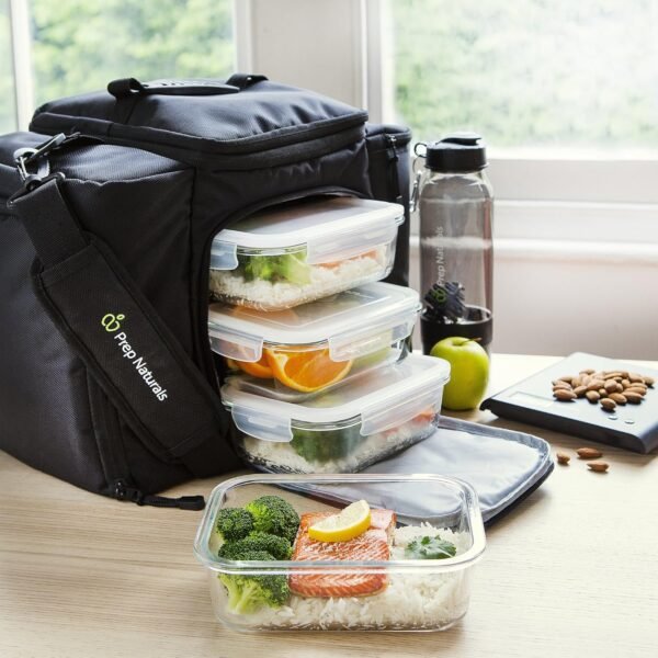 PrepNaturals 5 Pack 36 Oz Glass Meal Prep Containers - Dishwasher Microwave Freezer Oven Safe - Glass Storage Containers with Lids (Multi-Compartment) - Image 7