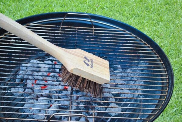 All-Natural Wooden Grill Cleaning Brush and Scraper | Solid Wooden Handle | Non Scratch Palmyra bristles | Metal Bristle Free | Plastic Free | Safe BBQ Grill Scrubber for Outdoor Grill - Image 8