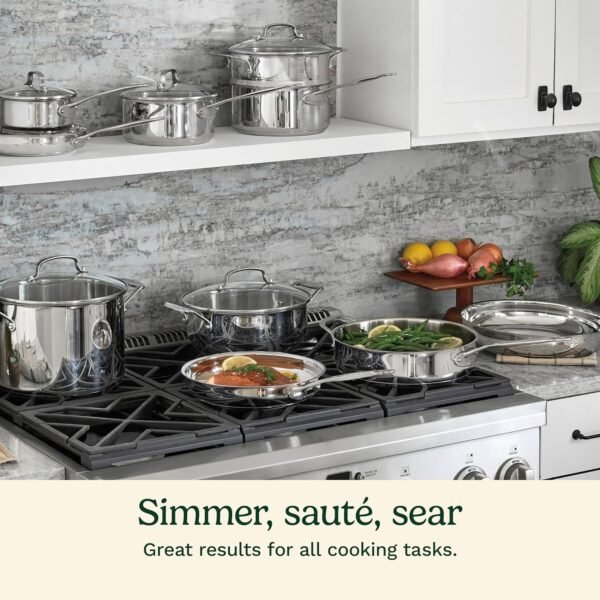 Cuisinart 17-Piece Cookware Set, Chef's Classic Steel Collection 77-17N - Image 5