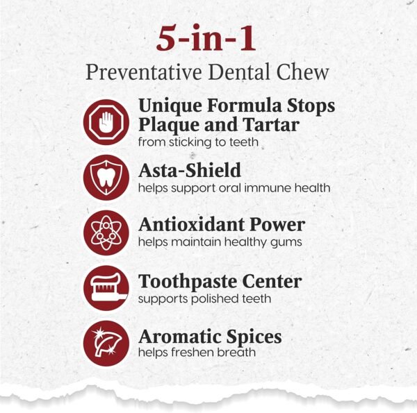 ARK NATURALS Protection+ Brushless Toothpaste – Medium Breeds, 18oz Bag – Dog Dental Chew with Toothpaste Center – Prevent Plaque & Tartar and Freshen Breath with Dental Chews for Dogs - Image 4