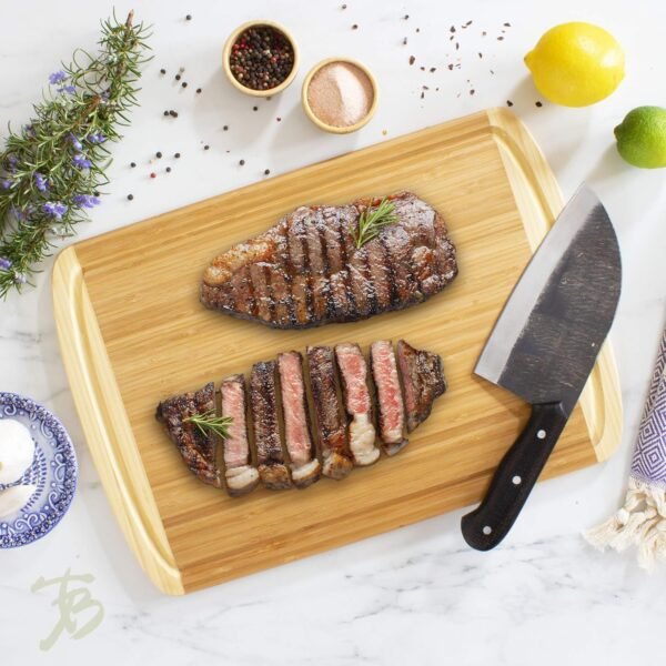 Totally Bamboo Kona Groove Bamboo Carving & Cutting Board, 18" x 12-1/2" - Image 2