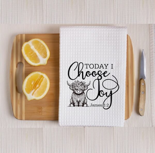 Highland Cattle Kitchen Towels, Christ Kitchen Towels, Funny Kitchen Towels for Women, Highland Cow Gifts Hand Towels, Highland Cow Decor Dish Towels Tea Towels, Cow Kitchen Decor, 16x24 Inch - Image 3