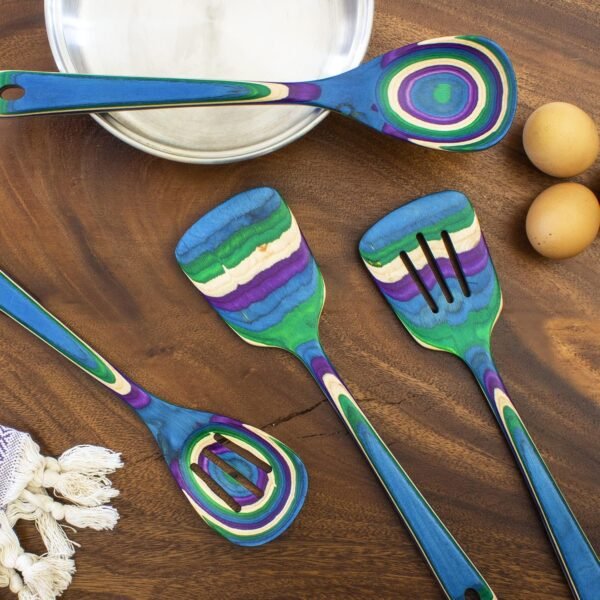 Baltique Mumbai Collection 4 Piece Cooking Utensil Set, Safe for Nonstick - Image 2