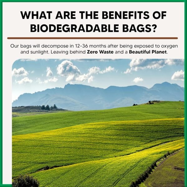 13 Gallon Tall Kitchen Bags, Biodegradable Trash Bags 24"x32"x.95 mil thick ASTM D6954-18, 6 Bag Dispensers, 90 Bags With Dispensers - Image 2