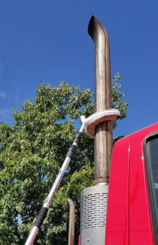 Teravan Curved Wash Brush for Exhaust Stack Pipes with Natural Tampico Fiber, Truck Cleaning Brush, Ideal Scrub Brush for Truck Exhaust Stack Pipes ((8"-10" Diameter) - Image 7