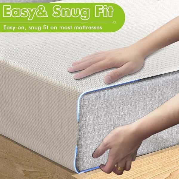Grounding Sheets for Bed, 92% Organic Cotton + 8% Pure Silver Fiber,Enjoy The Grounding Effect Indoors, for Better Sleep, Pain and Stress Relief, Grounding Mat Set Comes with Grounding Cord - Image 6