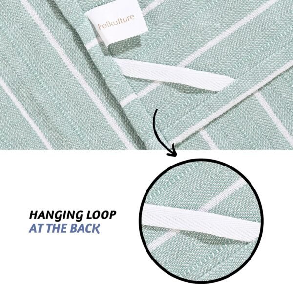 Folkulture Kitchen Towels with Hanging Loop, Set of 4, 100% Recycled Cotton Spring Dish Towels for Drying Dishes, 28"x20" Tea Towels or Decorative Kitchen Hand Towels for Farmhouse Décor (Fruity) - Image 5