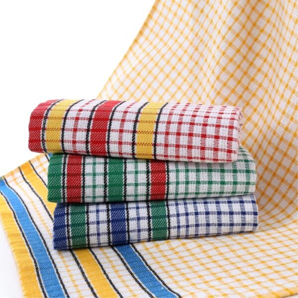 Large Kitchen Dish Towels, 16 Inch x 26 Inch Bulk Absorbent Cotton Kitchen Towels, 4 Pack Bright Colorful Tea/Bar Towels for Washing Drying Dishes and Household - Image 7