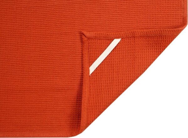 ACCENTHOME 100% Cotton Waffle Weave Kitchen Towel Set of 4 Super Soft Absorbent Tea Towels | Durable Cleaning Dish Cloths & Quick Drying Dishes Rags 18x26 inches in Rust/Mustard Color - Image 6