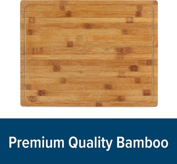 Camco 43545, Bamboo Cutting Board with Counter Edge | Perfect for Vegetables, Fruits, Meats, and Cheeses | Measures 18-inches x 14-inches x 1-3/4-inches, Brown - Image 7
