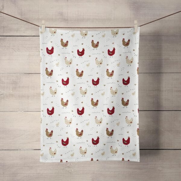 Cackleberry Home Farmhouse Chicken Kitchen Towels 100% Cotton, Set of 3 - Image 2