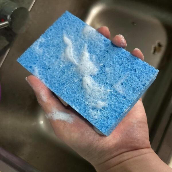 36 Pk Pop-Up Compressed Cellulose Sponges, Heavy Duty Scrub Kitchen Sponge, Clean Tough Messes Without Scratching Eco Friendly Reusable Compostable&Biodegradable 11.5x7x2cm - Image 5