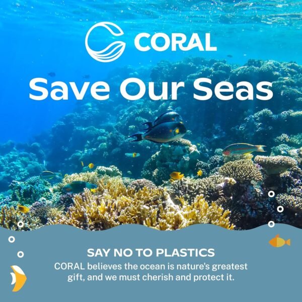 CORAL 100% Compostable Cutlery Set 340 Pieces - Heavy Duty 160 Forks, 120 Spoons, 60 Knives - Break-Resistant with Smooth Edges, Ocean Friendly Alternative to Plastic Utensils - Disposable Silverware - Image 2